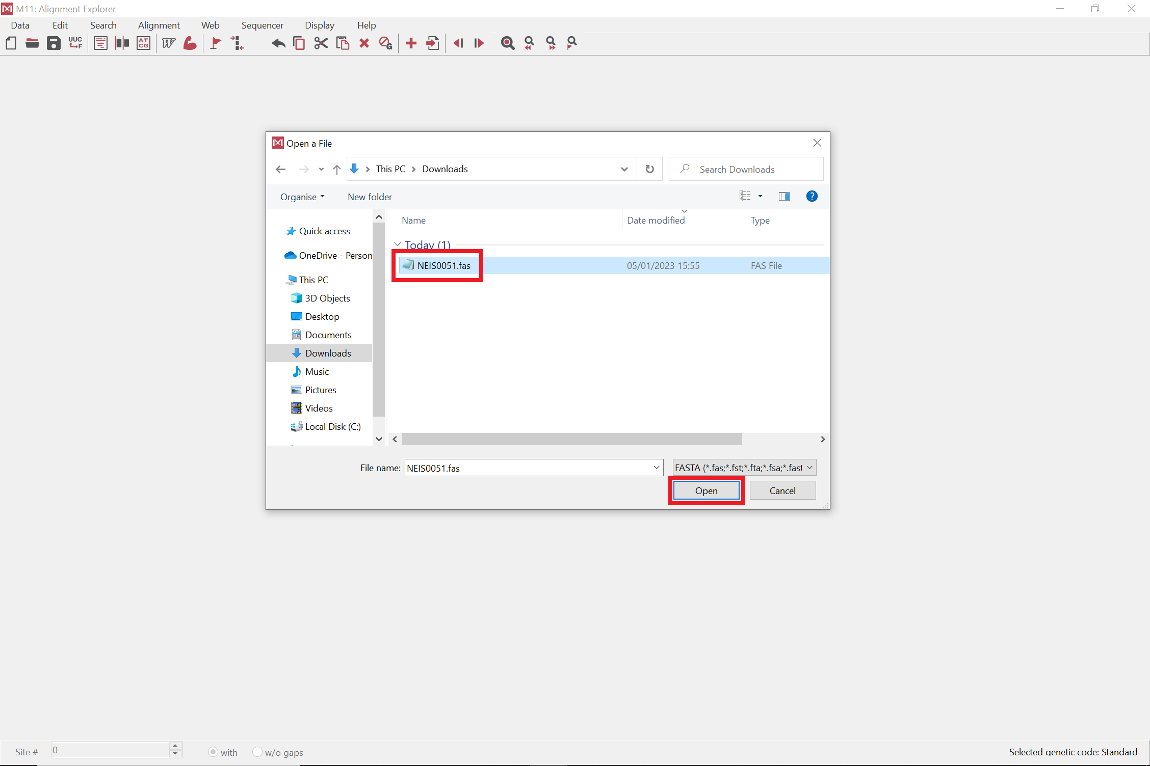 MEGA application open with file to open selected in file explorer