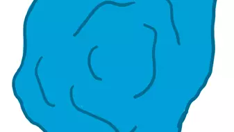 Cartoon drawing of generic blue protein