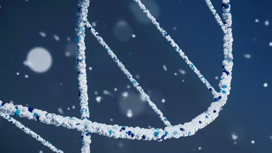 Digital drawing of DNA