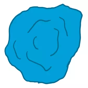 Cartoon drawing of generic blue protein