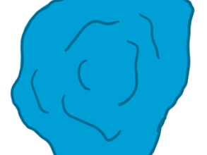 Cartoon drawing of generic blue protein